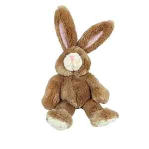 BUILD A BEAR WORKSHOP Plush Bunny Rabbit Stuffed Animal Brown Wired Ears Toy